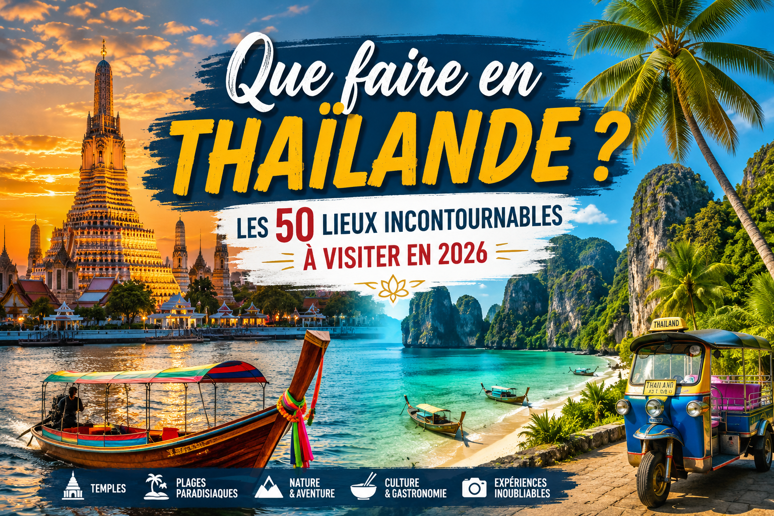 Que faire en Thaïlande ? Les 50 lieux incontournables à visiter en 2026